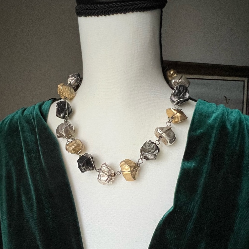 🤩 ABRA necklace ROCK nugget chunky statement